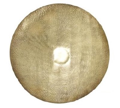 36" Round Gold Textured Metal Disk Wall Plaque
