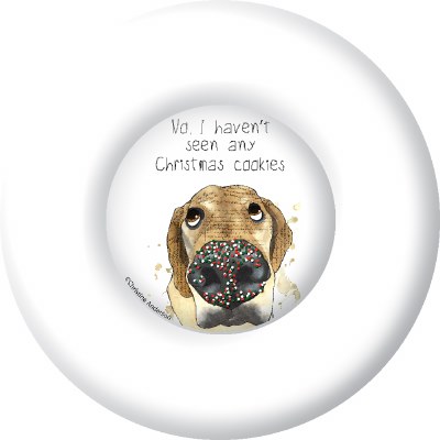 Pack of Eight 8" Round Dog "No. I Haven't Seen Any Christmas Cookies" Paper Plates