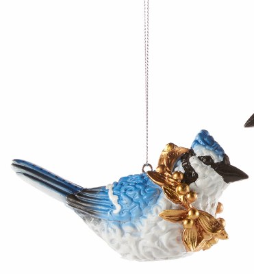 5" Blue Jay With the Head Turned Ornament