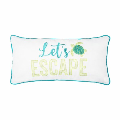 12" x 24" "Let's Escape" Decorative Pillow