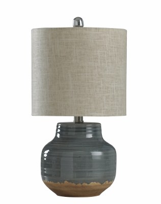 20" Gray Ceramic Table Lamp