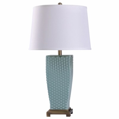 29" Blue Glass Table Lamp