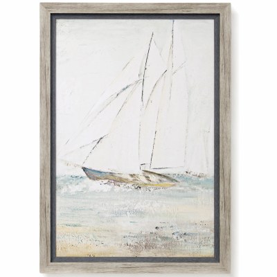 41" x 29" Sailing Away 1 Gel Textured Print Framed