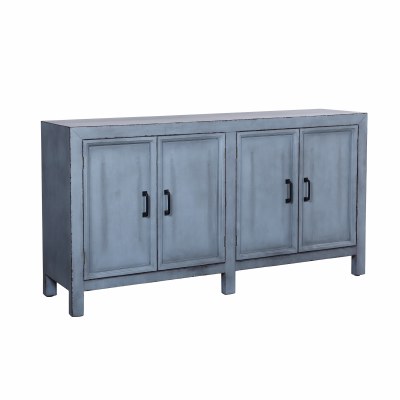 60" Distressed Blue Four Door Cradenza