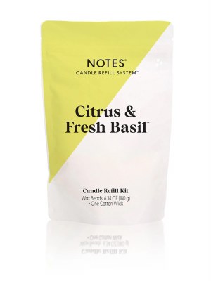 6.34 Oz Citrus and Fresh Basil Fragrance Wick and Wax Beads Refill