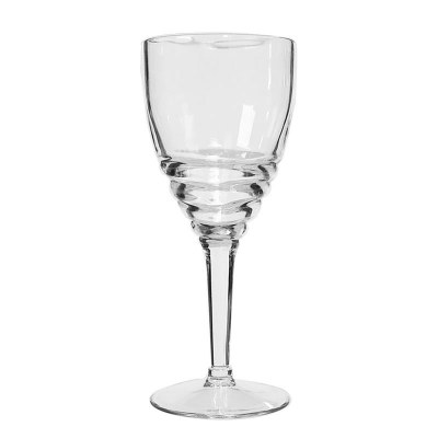 12 Oz Clear Acrylic Swirl Wine Glass