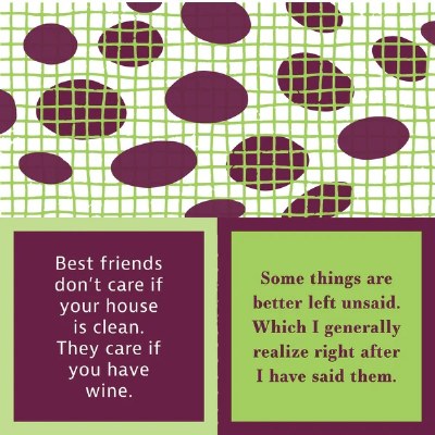 5" Square "Best Friends Don't Care If Your House is Clean." Double Sided Beverage Napkin
