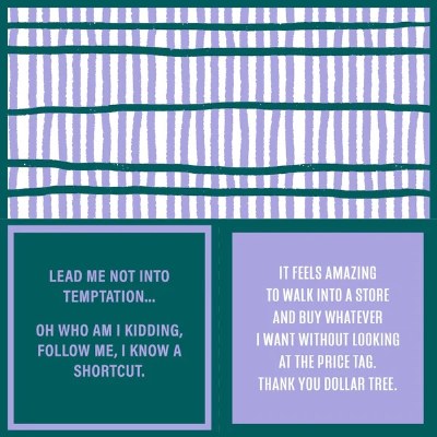 5" Square "Lead Me Not Into Temptation..." Double Sided Beverage Napkin