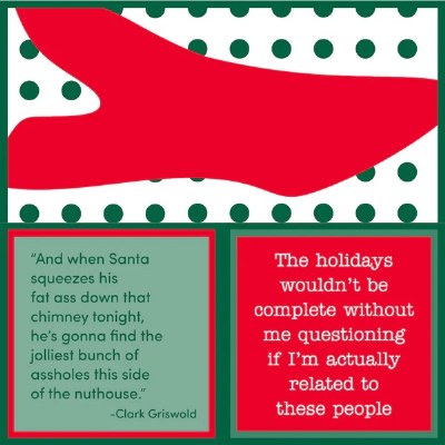 5" Sq The Holiday's Wouln't Be Complete Without Me Questioning if I'm Actually Related to These People" Double Sided Beverage Napkin