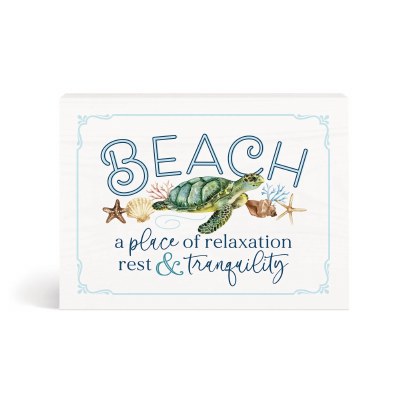 5" x 7" "Beach a Place of Relaxation, Rest & Tranquility" Wall Plaque