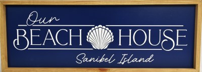 13" x 35" Sanibel Island Beach House Plaque