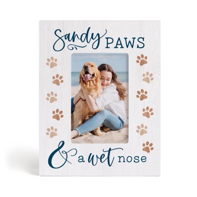 4" x 6" "Sandy Paws & a Wet Nose" Photo Frame