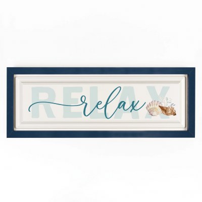 8" x 21" "Relax" Wall Plaque