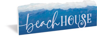 4" x 12" "Beach House" Wall Plaque