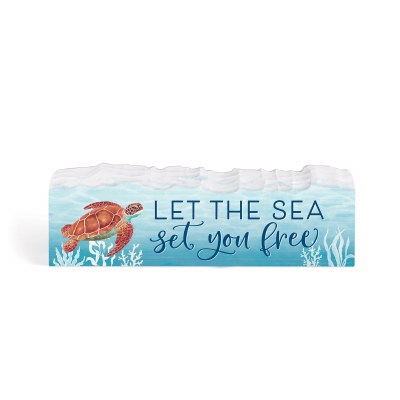 4" x 12" "Let The Sea Set You Free" Wall Plaque