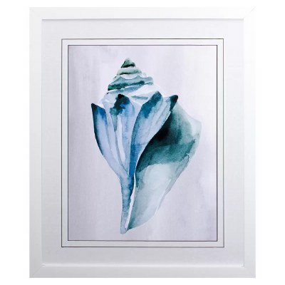 33" x 27" Soft Ocean Gems 1 Framed Print Under Glass