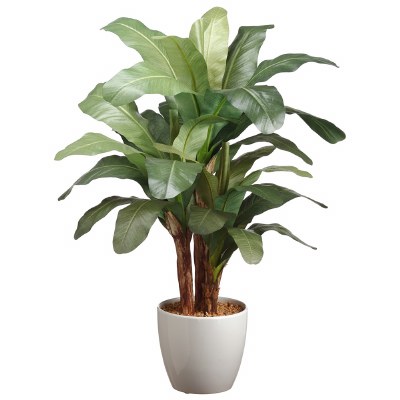 30" Faux Banana Tree in a White Pot