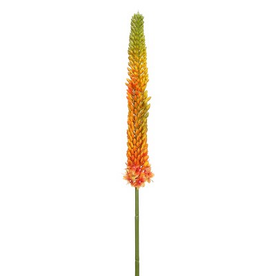 33" Faux Orange and Green Foxtail Lily Spray