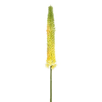 33" Faux Yellow and Green Foxtail Lily Spray