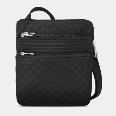 10" x 9" Black Anti-Theft Boho Slim Bag