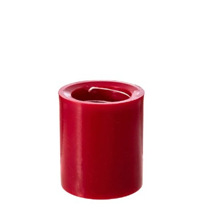 3" x 3" Red Spiral Pillar Candle
