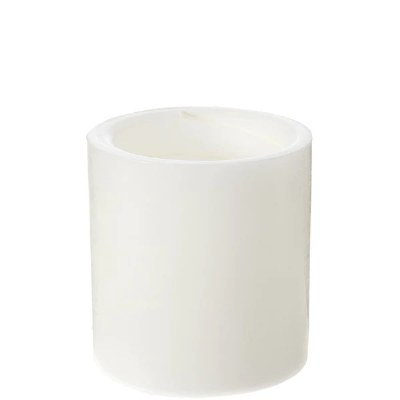 4" x 4" Pure White Spiral Pillar Candle