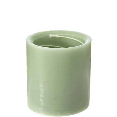 4" x 4" Green Spiral Pillar Candle
