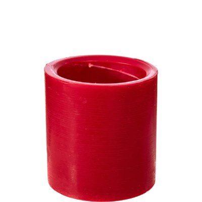 4" x 4" Red Spiral Pillar Candle