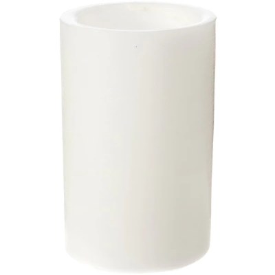 4" x 6" Pure White Spiral Pillar Candle