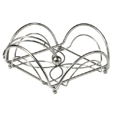 8" Sq Silver Arch Lunch Napkin Holder