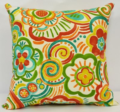 16" Sq Carnival Bromwood Indoor/Outdoor Decorative Pillow