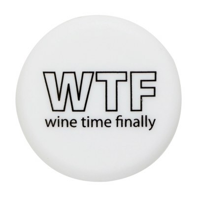 "WTF, Wine Time Finally" Silicone Bottle Cap
