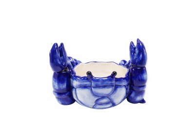 Blue Ceramic Crab Bowl