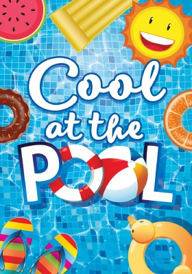 18" x 12" "Cool at the Pool" Mini Garden Flag