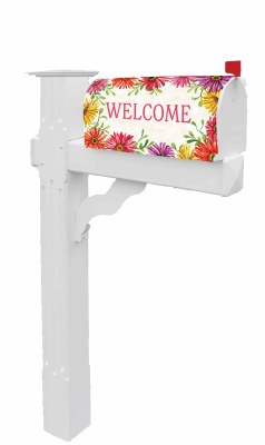Daisies "Welcome" Mailbox Cover