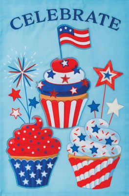 18" x 12" Celebrate Cupcakes Mini Garden Flag