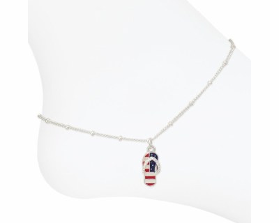 Red, White, and Blue Flip Flop Anklet