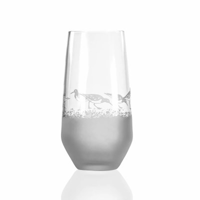 15 Oz Etched Sandpiper Cooler Glass