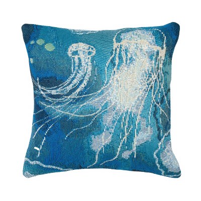 18" Sq Jellyfish Decorative Pillow