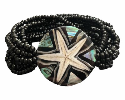 Black Abalone Starfish Bracelet