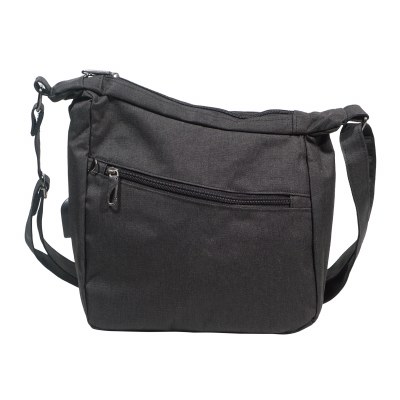 12" Black Anti-Theft Crossbody Bag