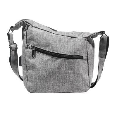 12" Gray Anti-Theft Crossbody Bag