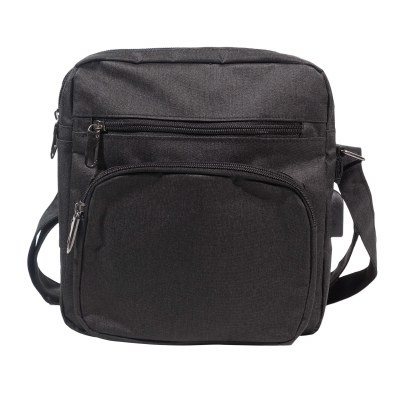 10" Black Anti-Theft Shoulder Bag