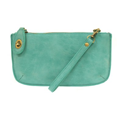 10" Light Turquoise Lux Crossbody Wristlet