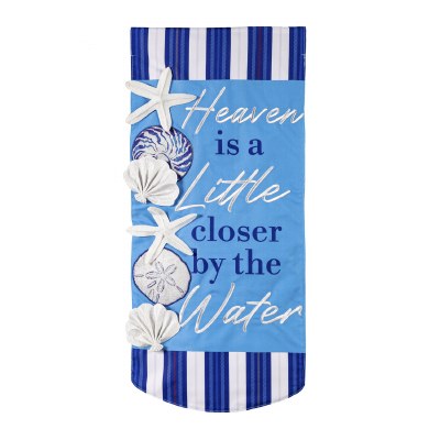 28" x 13" "Heaven is a Little Closer by the Water" Mini Extra Large Garden Flag