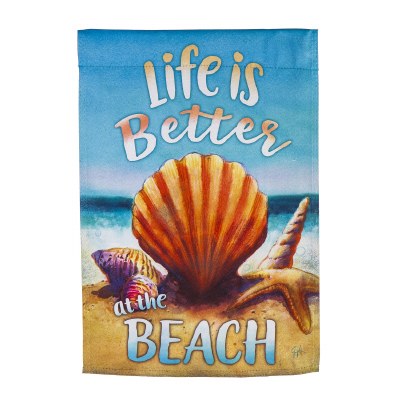 18" x 13" "Life is Better at the Beach" Mini Garden Flag