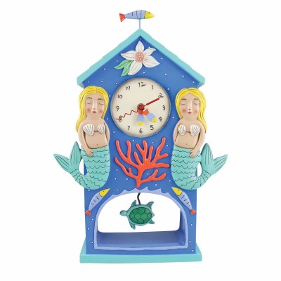 13" Sitting Mermaid Clock
