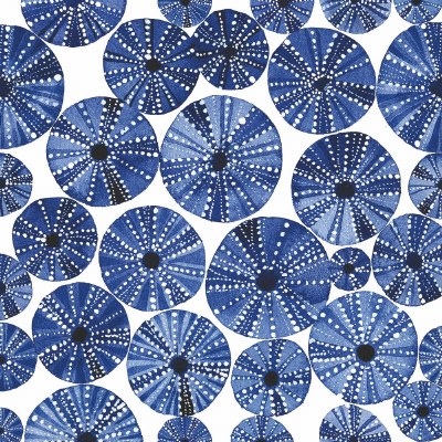 5" Square Blue Ocean Urchins Beverage Napkins