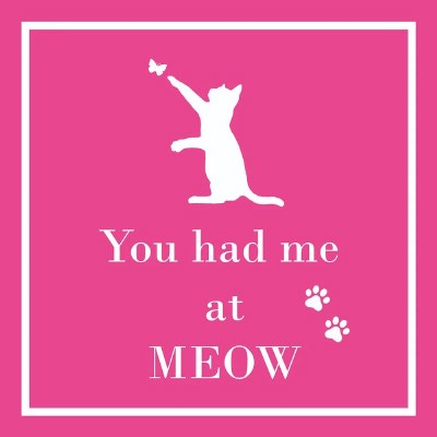 5" Square "You Had Me At Meow" Beverage Napkins