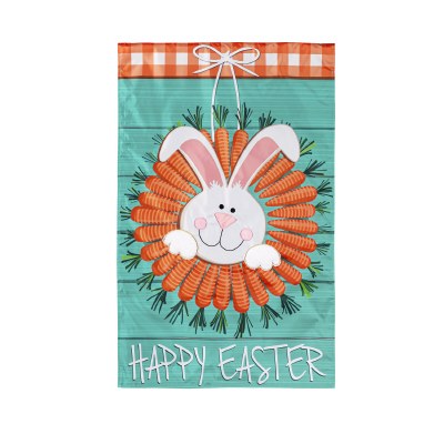 44" x 28" Bunny in a Carrot Wreath Flag